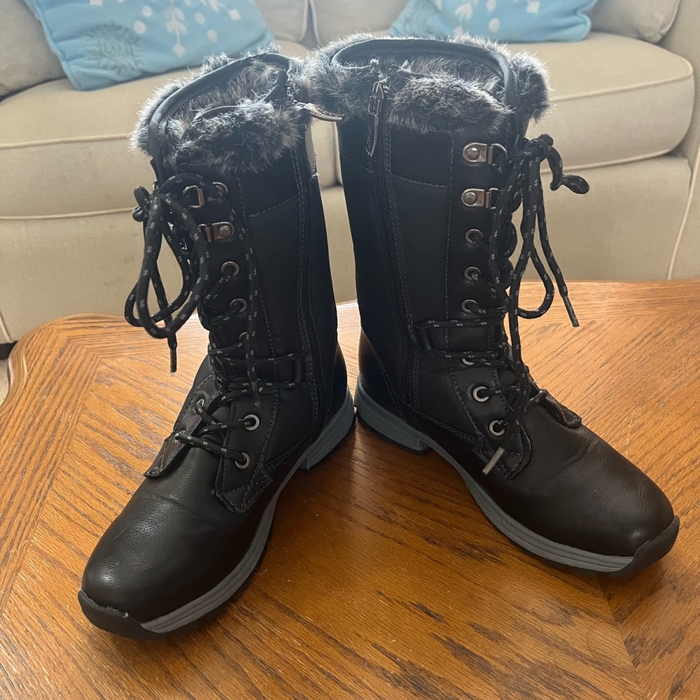 Sporto Faux Fur Lace-Up Boots NWOT